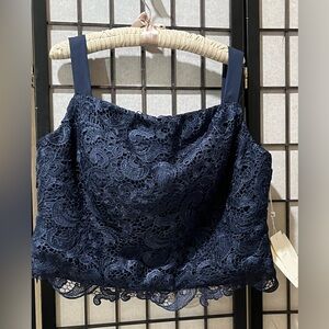 Lanting Bride Navy Lace Bride strap corset/ Top/ Women SIZE 20
